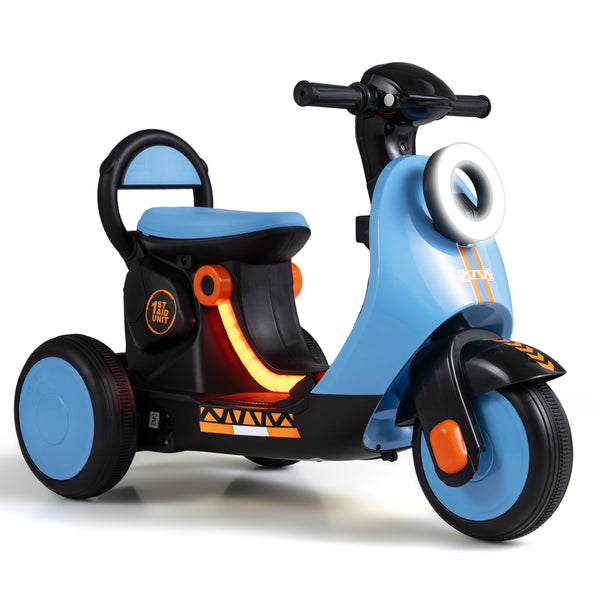 6V Electric Ride on Motorcycle with LED Headlight for Kids Aged 3-5 Years