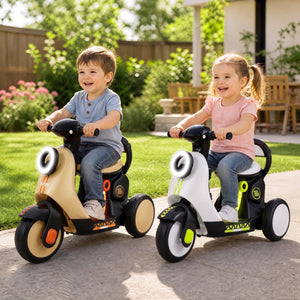 6V Electric Ride on Motorcycle with LED Headlight for Kids Aged 3-5 Years