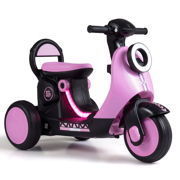 6V Electric Ride on Motorcycle with LED Headlight for Kids Aged 3-5 Years