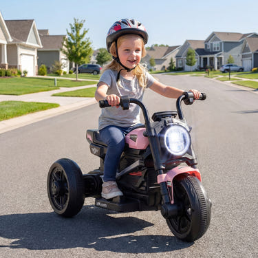 6V Kids Electric Motorcycle with LED Headlight and Music for Toddlers Aged 3-5