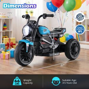 6V Kids Electric Motorcycle with LED Headlight and Music for Toddlers Aged 3-5