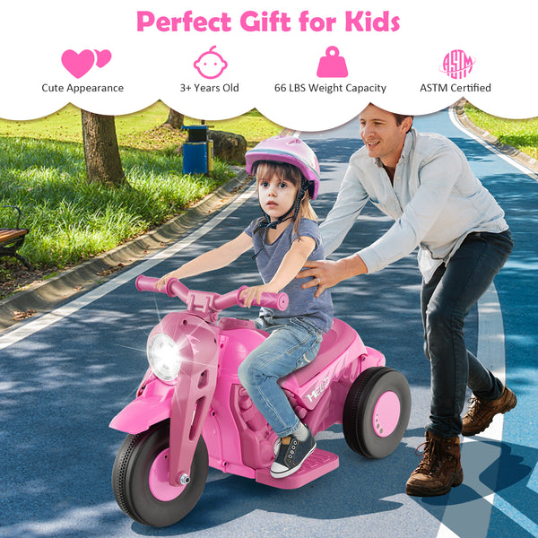 6V Kids Electric Ride on Motorcycle with Bubble Maker and Music
