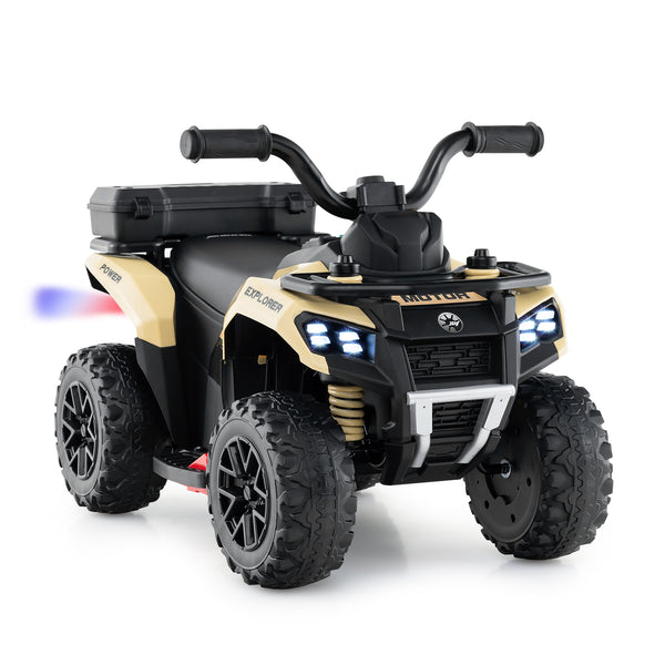 6V Kids Ride On ATV with Spray Function and Storage Box with Music