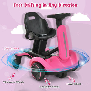 6V Kids Ride on Drift Car with 360° Spin and 2 Adjustable Heights