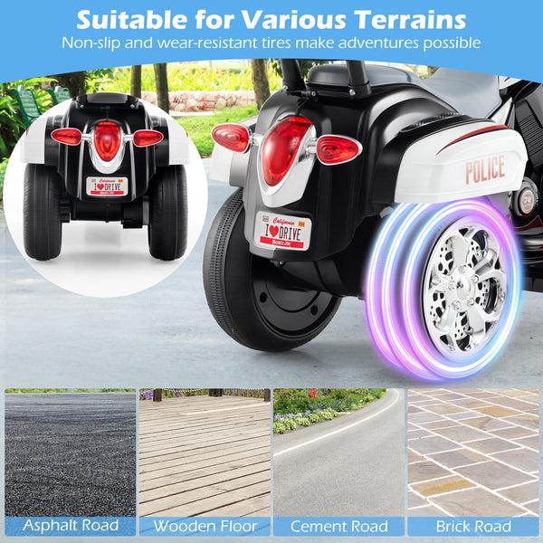 6V 3 Wheel Kids Motorcycle - Rechargeable for Kids - Electric Motorcycle