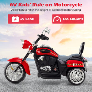 6V 3 Wheel Kids Motorcycle - Rechargeable for Kids - Electric Motorcycle