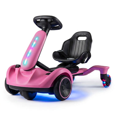 6V Ride-on Drift Car with Lights and Adjustable Seat