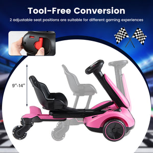 6V Ride-on Drift Car with Lights and Adjustable Seat