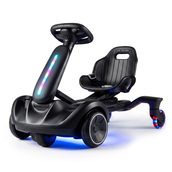 6V Ride-on Drift Car with Lights and Adjustable Seat