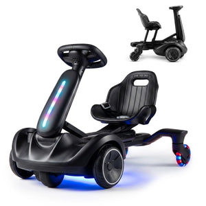 6V Ride-on Drift Car with Lights and Adjustable Seat