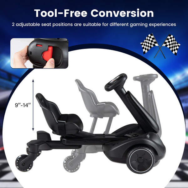 6V Ride-on Drift Car with Lights and Adjustable Seat