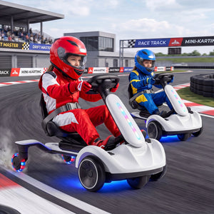 6V Ride-on Drift Car with Lights and Adjustable Seat