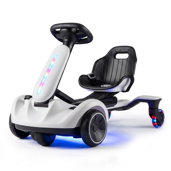 6V Ride-on Drift Car with Lights and Adjustable Seat
