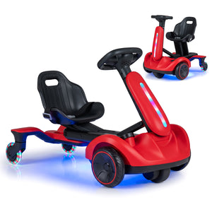 6V Ride-on Drift Car with Lights and Adjustable Seat