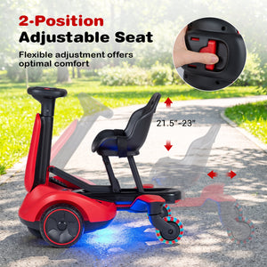 6V Ride-on Drift Car with Lights and Adjustable Seat