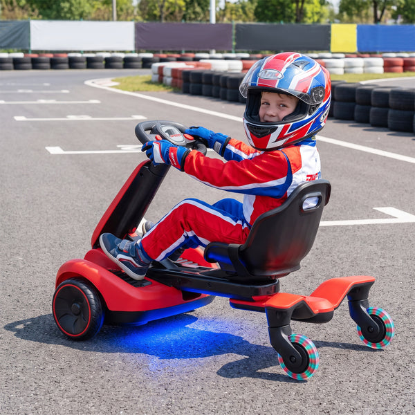 6V Ride-on Drift Car with Lights and Adjustable Seat