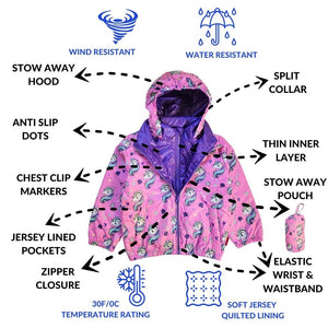 Car Seat Coat | The Road Coat Transition - Unicorn Print