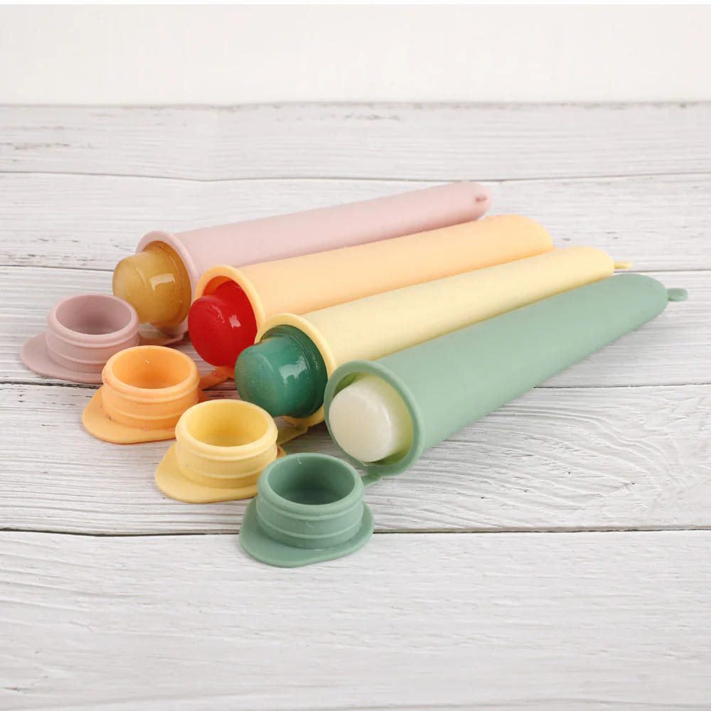 Haakaa Silicone Ice Pop Mold 4 pack for baby feeding, perfect for homemade frozen treats.
