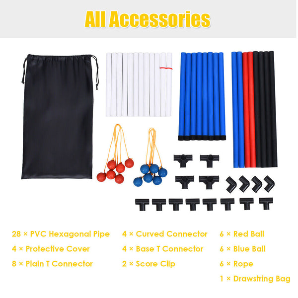 Ladder Ball Toss Game Bolas Score Tracker Carrying Bag for Kids - Outdoor Play