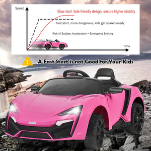12V 2.4G RC electric vehicle for kids with lights, perfect for outdoor play and adventure. Angle 6 view.