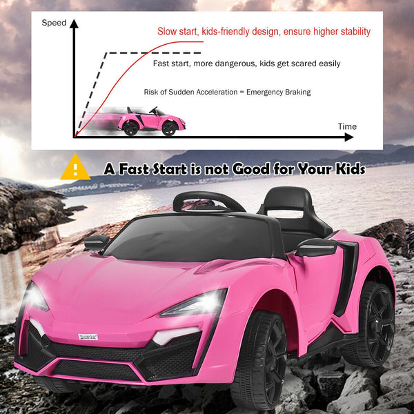 12V 2.4G RC electric vehicle for kids with lights, perfect for outdoor play and adventure. Angle 6 view.