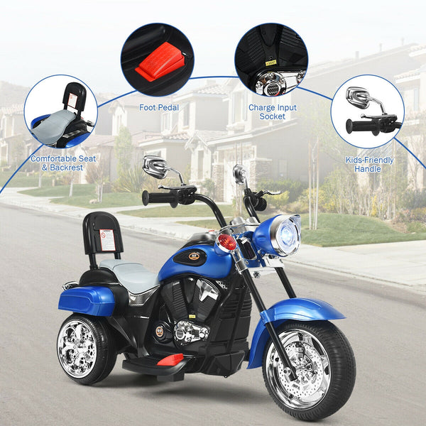 6V 3 Wheel Kids Motorcycle - Rechargeable for Kids - Electric Motorcycle