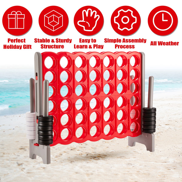 Jumbo 4 in a Row 4-to-Score Giant Game Set - Weather-Resistant