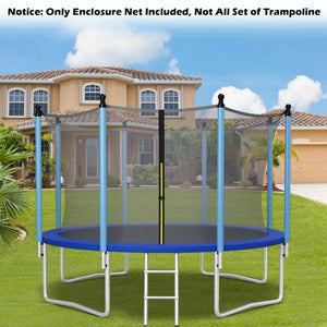 10Ft weather-resistant trampoline safety enclosure net for baby and kids, ensuring safe play in outdoor toys and hobbies.
