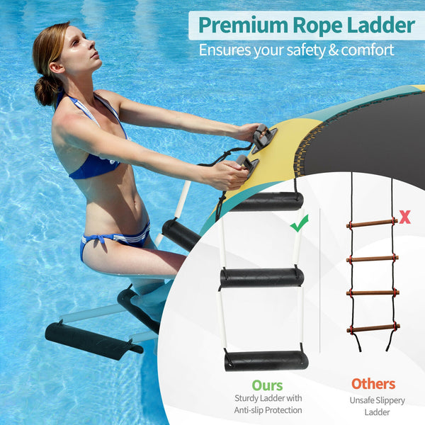 15 Feet Inflatable Splash Padded Water Bouncer Trampoline for kids, perfect for summer fun and outdoor play.