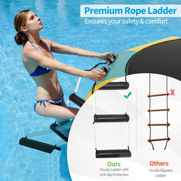 10 Feet Inflatable Splash Padded Water Bouncer Trampoline for kids, perfect for outdoor fun and summer play.