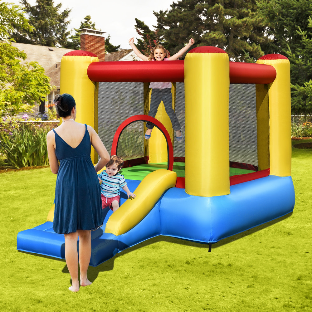 Kids Inflatable Jumping Bounce House without Blower - Heavy-Duty