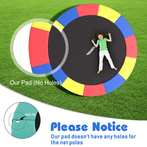 10 Feet Universal Spring Cover Trampoline Replacement Safety Pad at a 15-degree angle for enhanced safety and fun.