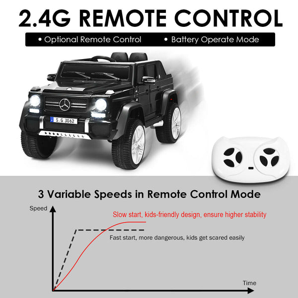 12V Licensed Mercedes-Benz Kids Ride On Car in Angle 7, perfect toy for young car enthusiasts.
