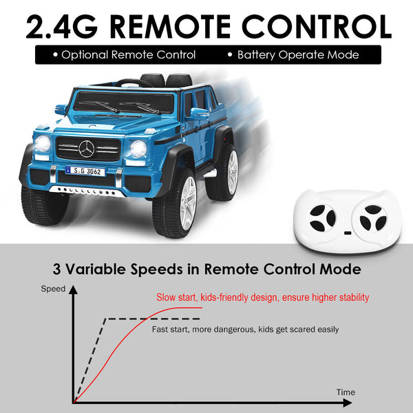 12V Mercedes-Benz kids ride-on car in angle 14, perfect toy for young drivers.