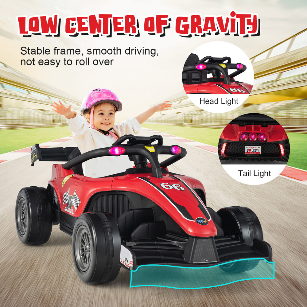 12V Kids Ride on Electric Formula Racing Car with Remote Control - Fun toy for young racers!