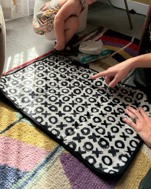 Sarah Wells Portable Diaper Changing Pad Machine Washable, Foldable for Travel or Diaper Bags (XOXO)