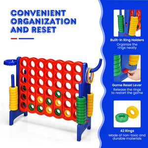 2.5Ft 4-to-Score Giant Game Set - Weather-Resistant for Kids - Outdoor Play