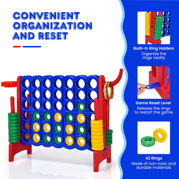2.5Ft 4-to-Score Giant Game Set - Weather-Resistant for Kids - Outdoor Play