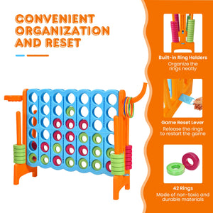 2.5Ft 4-to-Score Giant Game Set - Weather-Resistant for Kids - Outdoor Play