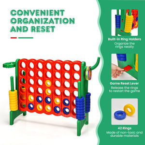 2.5Ft 4-to-Score Giant Game Set - Weather-Resistant for Kids - Outdoor Play