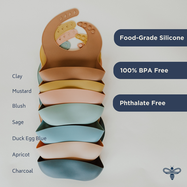 Dusty Rose Silicone Baby Bib