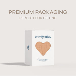 Muslin Bibs in Caramel