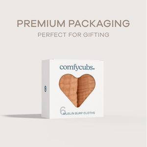 Muslin Burp Cloths in Caramel