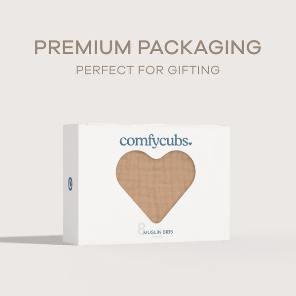 Muslin Bibs in Cedar