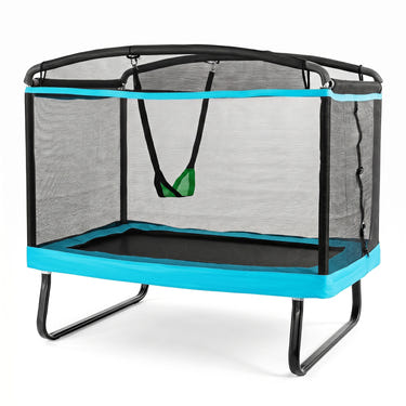 Kids Trampoline with Swing and Safety Enclosure Net for Boys Girls Age 3+