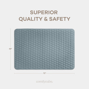 Play Mat with Non-Slip Bottom in Pacific Blue