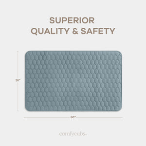 Play Mat with Non-Slip Bottom in Pacific Blue