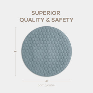 Play Mat with Non-Slip Bottom in Pacific Blue