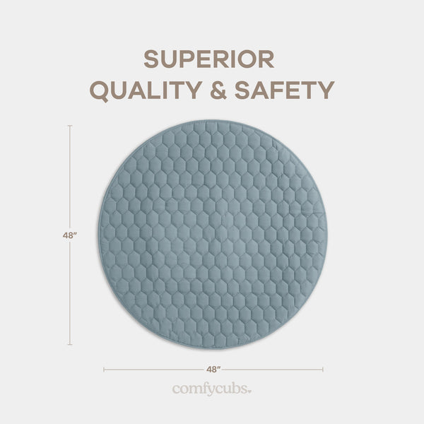 Play Mat with Non-Slip Bottom in Pacific Blue