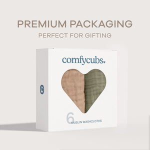 Muslin Washcloths in Multicolor